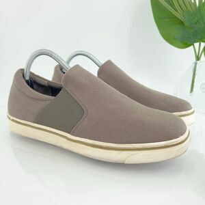 Vionic Maddox Midi Slip On Shoe Women's Size 8.5 Taupe Canvas Sneaker